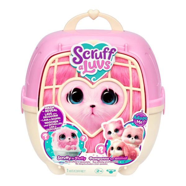 Scruff-a-Luvs Haustier - Mystery Plüschtier mit Tiertragekorb - Pink