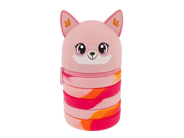 Pop-up Stiftemäppchen Kawaii „Cutie“ – Fuchs rosa