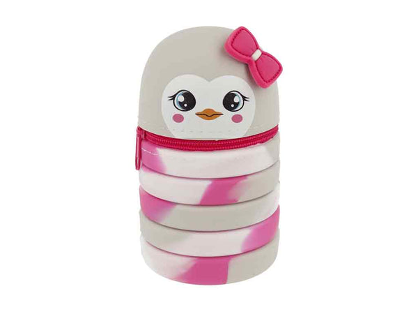 Pop-up Stiftemäppchen Kawaii „Cutie“ – Pinguin grau