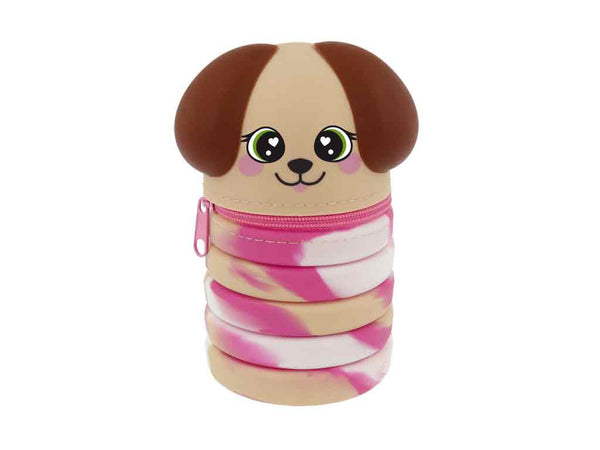 Pop-up Stiftemäppchen Kawaii „Cutie“ – Hund braun