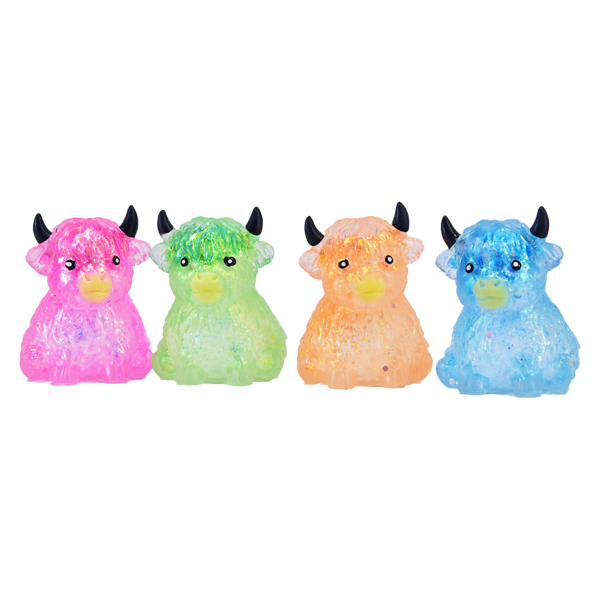 Triton-X Maltose Glitter Highland Cow – Glitzer Squishy 8 cm