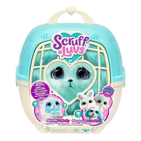 Scruff-a-Luvs Haustier - Mystery Plüschtier mit Tiertragekorb- Blue