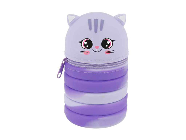 Pop-up Stiftemäppchen Kawaii „Cutie“ – Katze lila