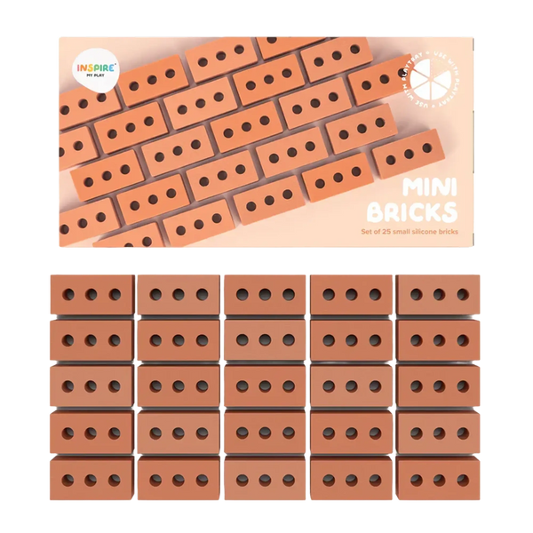 INSPIRE MY PLAY - Sensorikspielzeug Mini Bricks - Silikon-Ziegelsteine