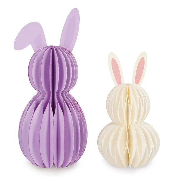 LEGAMI Set mit 2 faltbaren Häschen aus Papier – „Hoppy Easter“