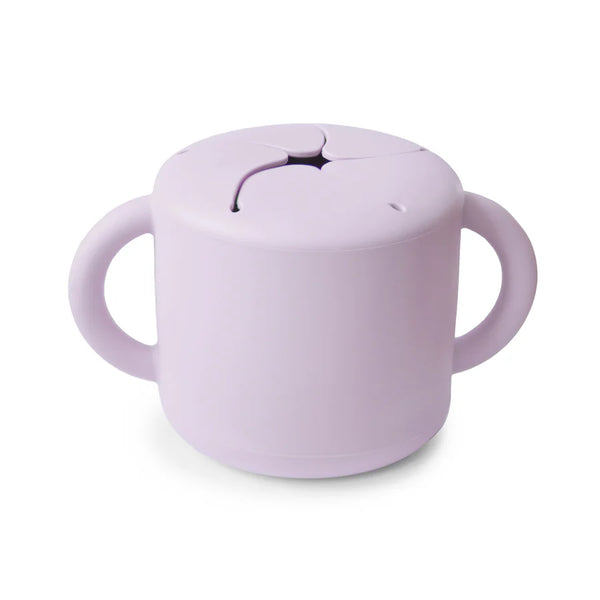 Mushie - Silicone Snack Cup – Silikon Snackbecher für Babys - Soft Lilac - Makimo - Smart Kids