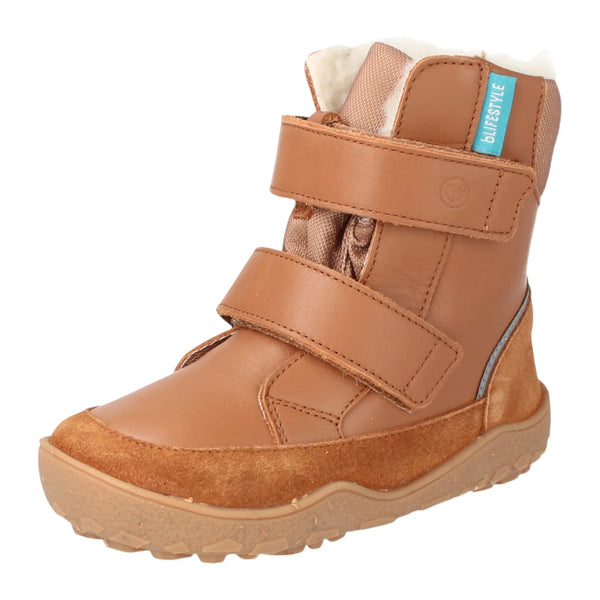 bLIFESTYLE polarfuchsSTYLE TEX haselnuss - Bio-Leder Kinderschuhe mit Wolle - Makimo - Smart Kids