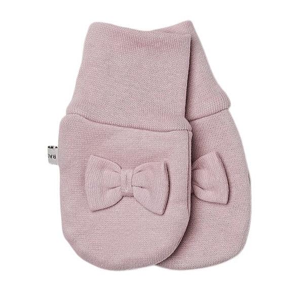 Racing Kids Fäustlinge - Baby-Fäustlinge Baumwolle - Rosa mit Schleife - Makimo - Smart Kids